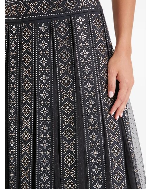 Temperley London Gray Gallantry Pleated Maxi Skirt