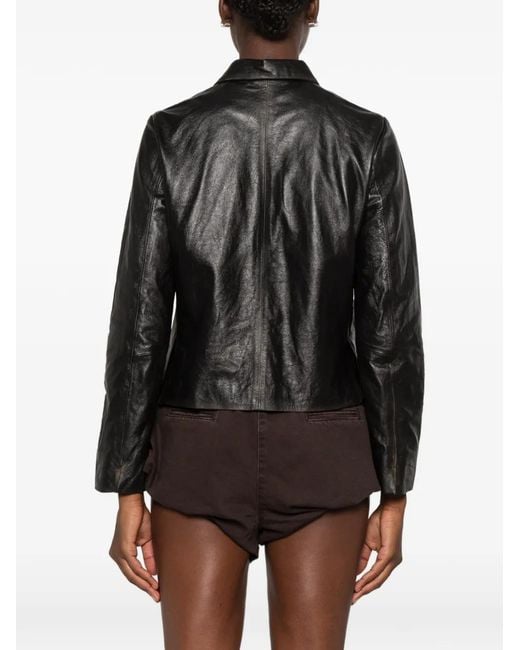 Giorgio Brato Black Leather Jacket