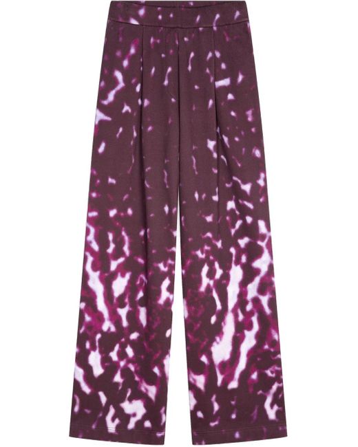 Dries Van Noten Red Tie-Dye Track Pants