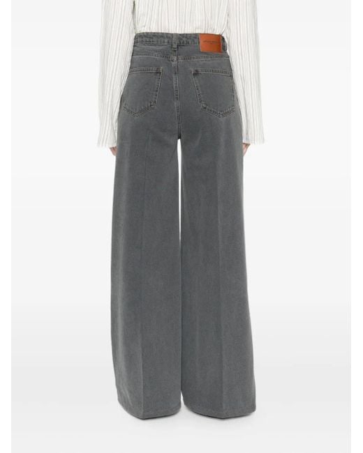 Officine Generale Jeans Met Wijde Pijpen in het Gray