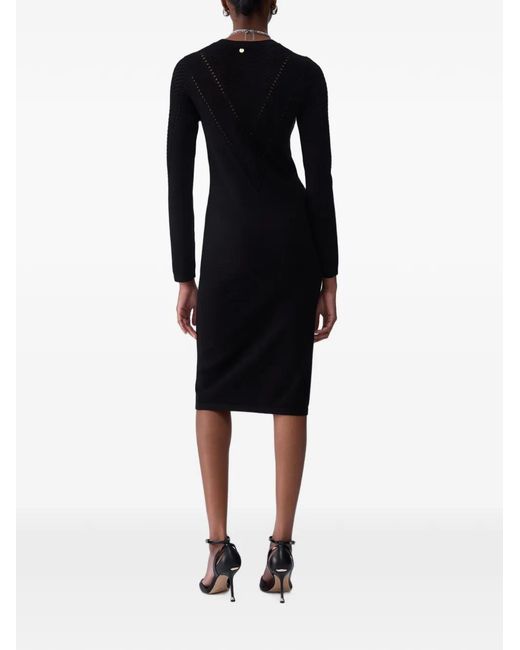 Liu Jo Black Knit Midi Dress
