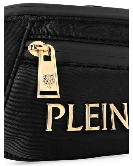 Philipp Plein Black Logo-Lettering Buckle-Fastening Belt Bag