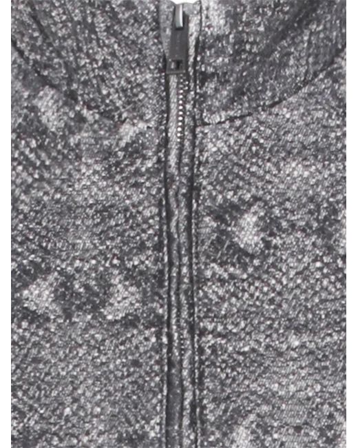 Daily Paper Gray Snake Zipped Jacket for men