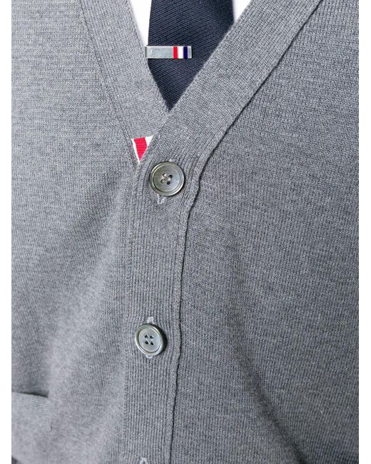 Thom Browne Blue Rwb Cotton Cardigan for men