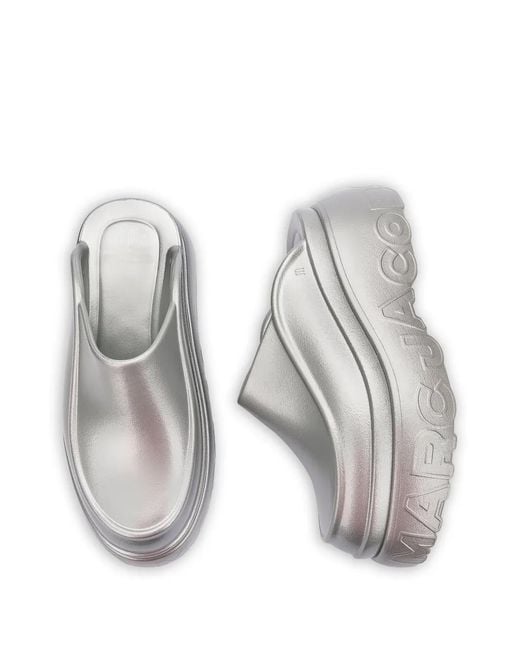 Marc Jacobs Gray X Melissa Logo-Embossed Mules