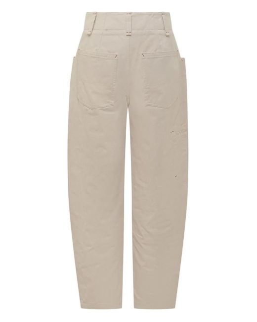 Isabel Marant White Oumaya High-Waisted Pocket Trousers