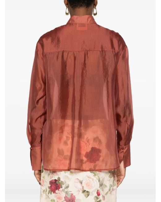 Camisa con botones Forte Forte de color Pink