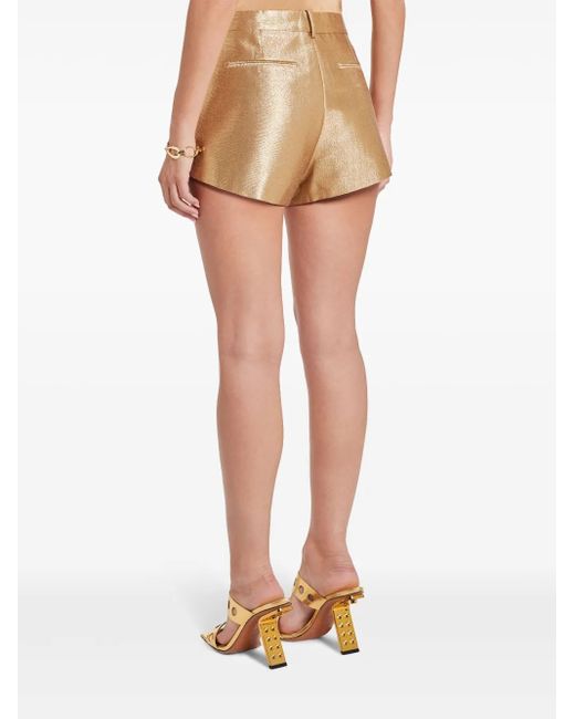 Tom Ford Natural Lurex-Detail High-Waisted Shorts