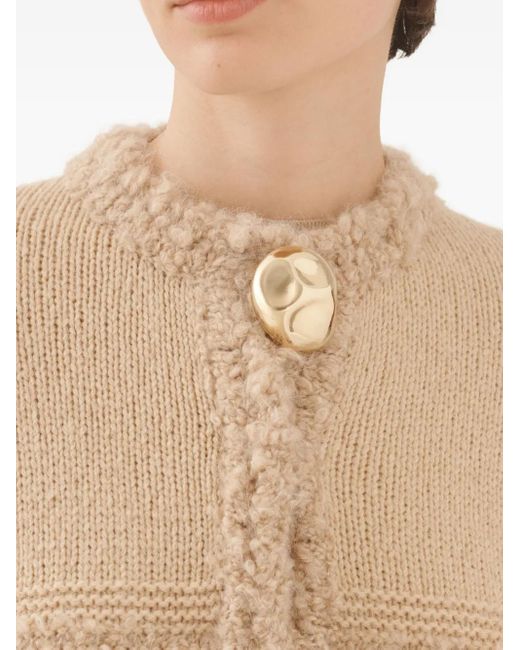 Fabiana Filippi Natural Button-Detail Cardigan