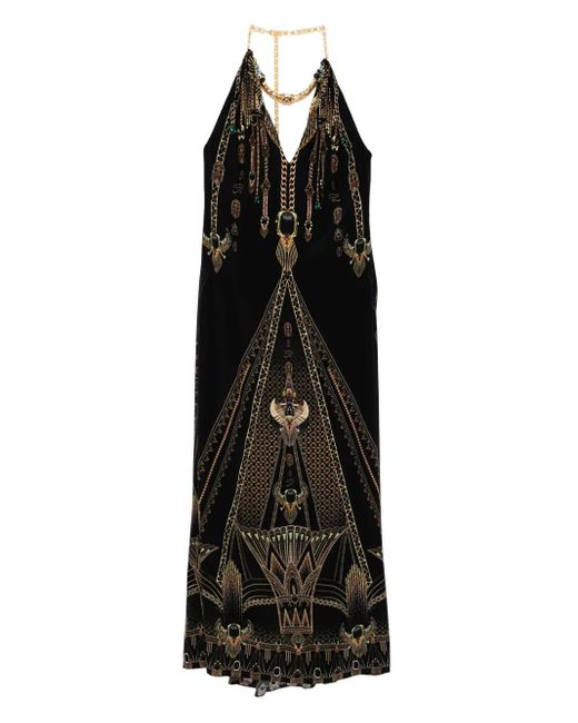 Camilla Black Langes Kleid Mit Rückenausschnitt