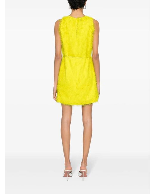 Twinset Yellow Thread-Detail Dress