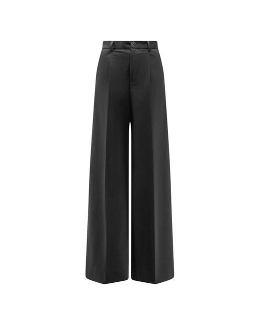 Hevò Black Torreveneri Wide-Leg Darted Trousers