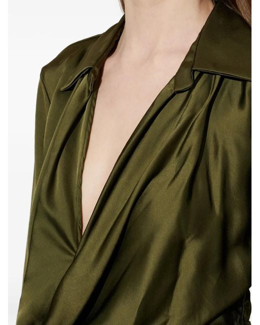 Blumarine Green Satin Dress
