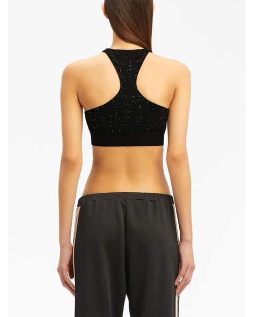 Palm Angels Black Knitted Logo Top