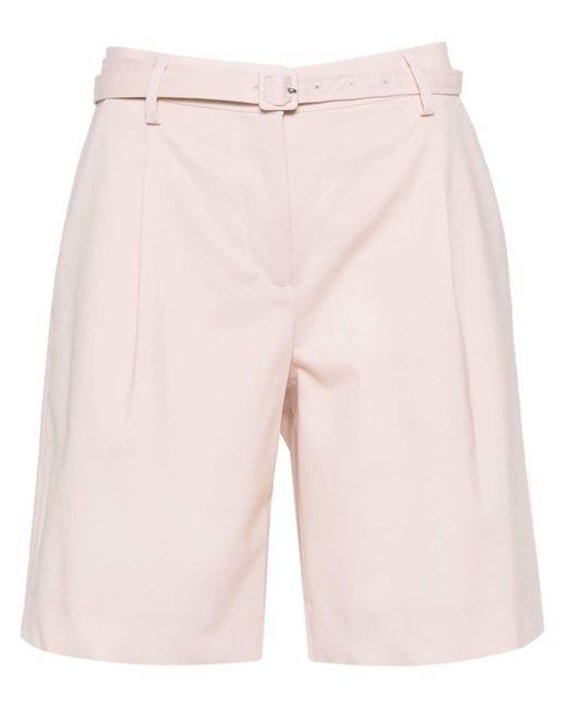 Pantalones cortos con cinturón Lardini de color Pink