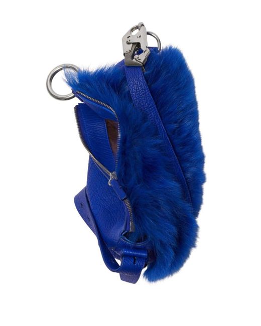 Burberry Blue Small Knight Faux-fur Shoulder Bag