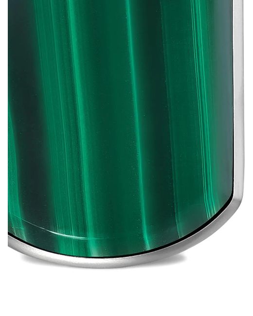 David Yurman Green Sterling Chevron Malachite Tag (27Mm) for men