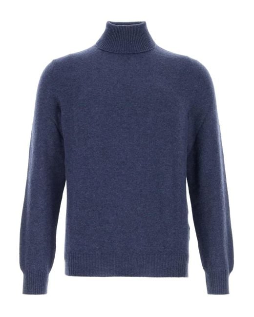 Pull À Col Roulé Fedeli pour homme en coloris Blue