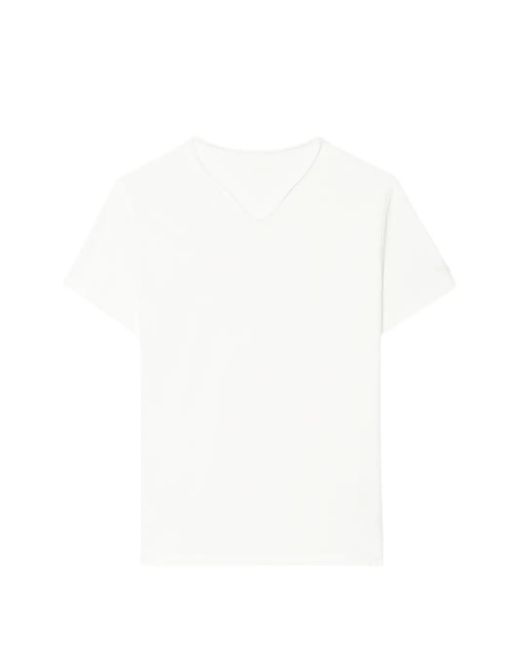 Zadig & Voltaire White Monastir Henley T-Shirt for men