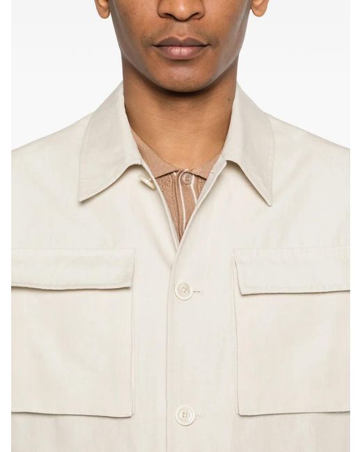 Lardini White Patch Pocket Jacket for men