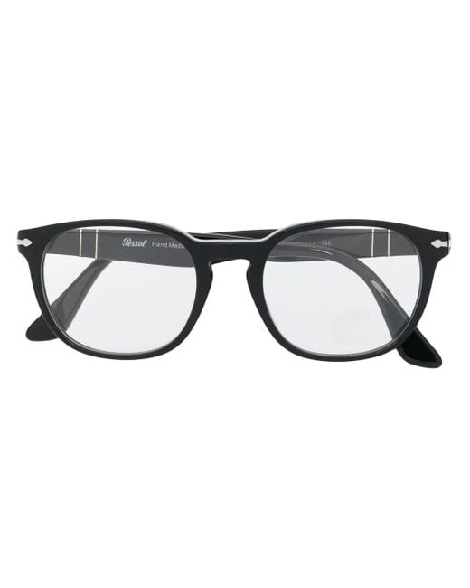 Lunettes De Vue À Monture Ronde Persol pour homme en coloris Black