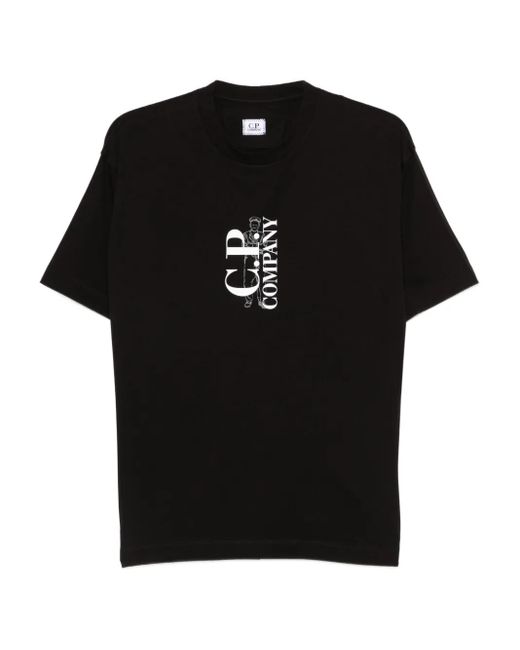 C P Company T-Shirt Met Logoprint in het Black voor heren