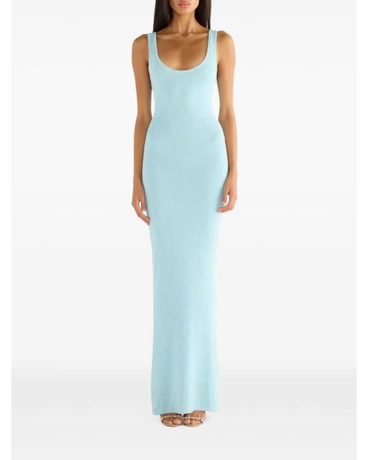 Asta Resort Blue Ana Scoop Neck Maxi Dress