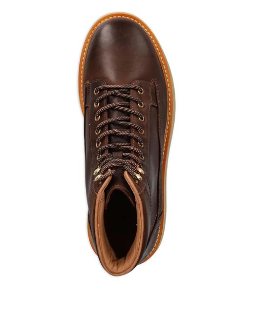 Gant Brown Lace-Up Lug-Sole Boots for men