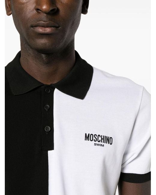 メンズ Moschino ロゴ ポロシャツ Black