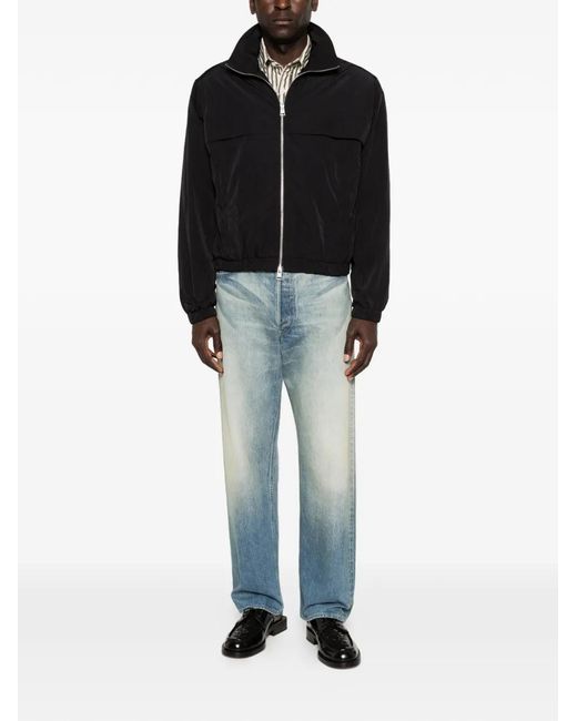 AMI Black Zip-Up Bomber Jacket for men
