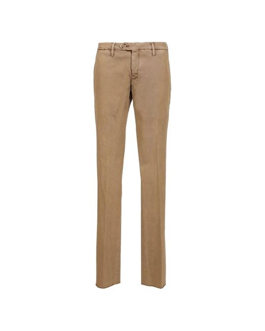 Al Duca D'aosta Natural Drill-Texture Trousers for men