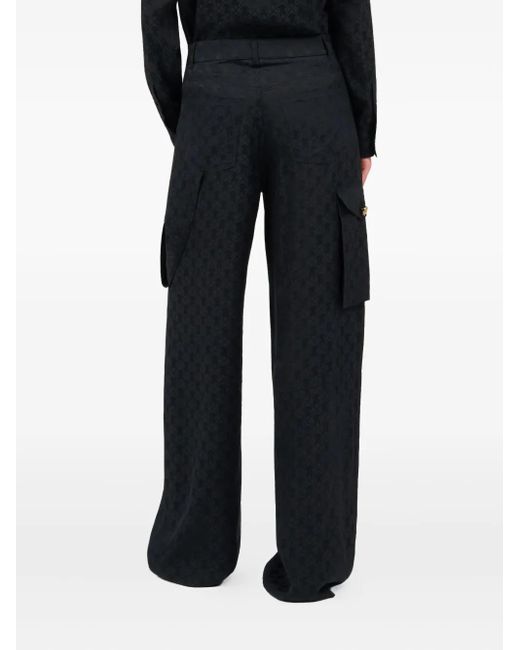 Roberto Cavalli Black Monogram Trousers