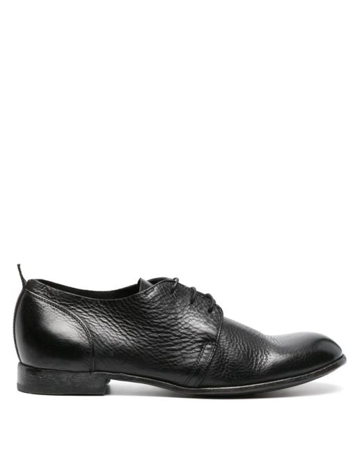 Moma Black Leather Derby Shoes for men