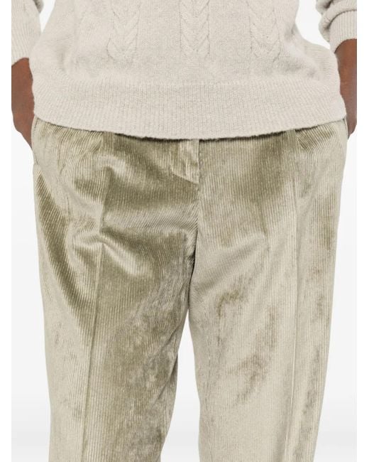 Pantaloni A Coste di Peserico in Natural