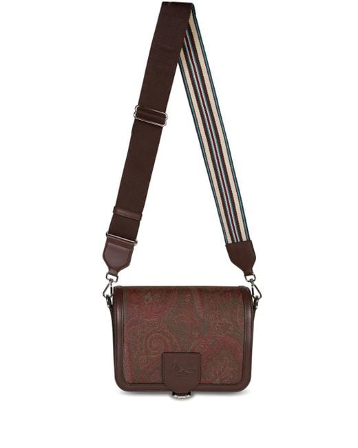 Etro Brown Essential Bandana-Print Crossbody Bag for men