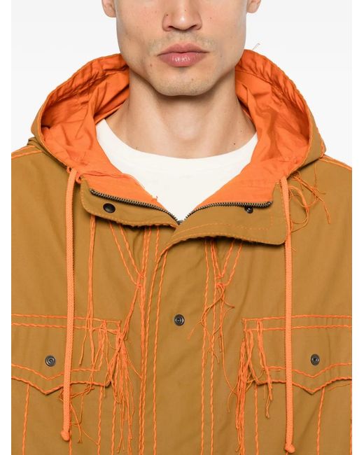 Craig Green Orange Embroidered Parka