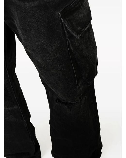 Purple Brand Black P011 Distressed Straight-Leg Jeans for men