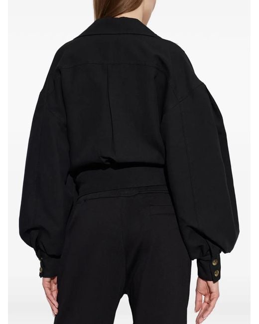 Versace Jeans Couture Black Button Belted Jacket