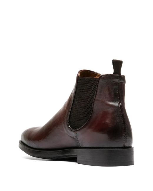 Officine Creative Brown Elasticated Leather Boots for men