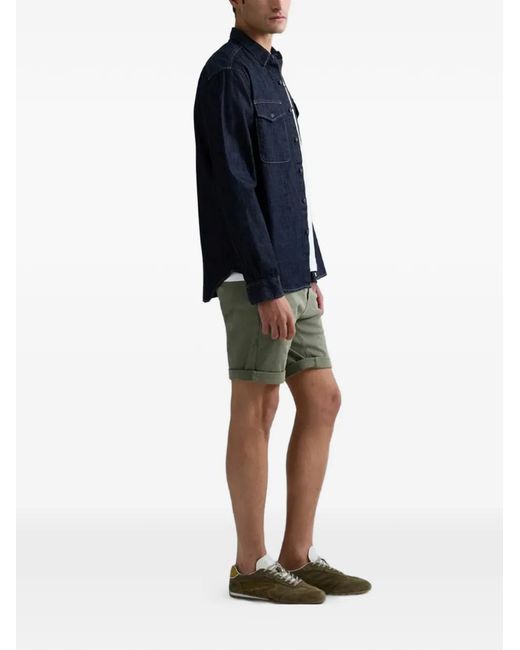 Replay Green Hyperflex Turn-Up Shorts for men
