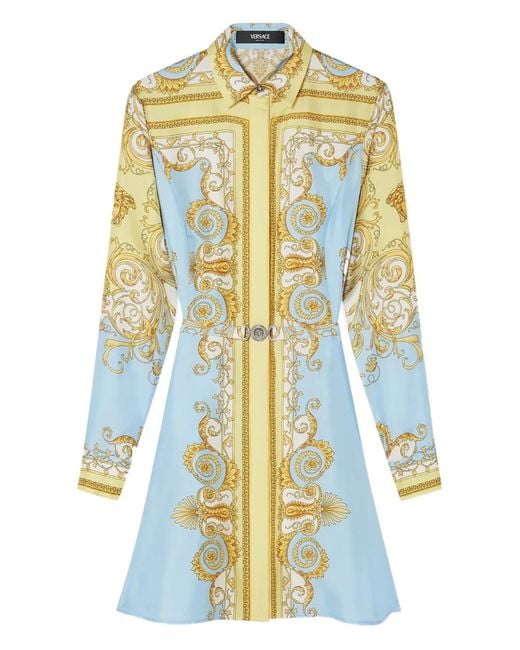 Versace White Silk Midi Dress