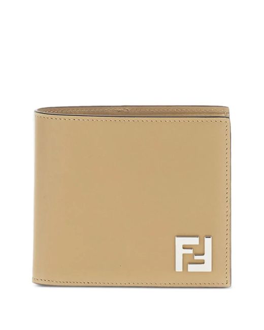 Portafoglio Con Logo Ff di Fendi in Natural da Uomo
