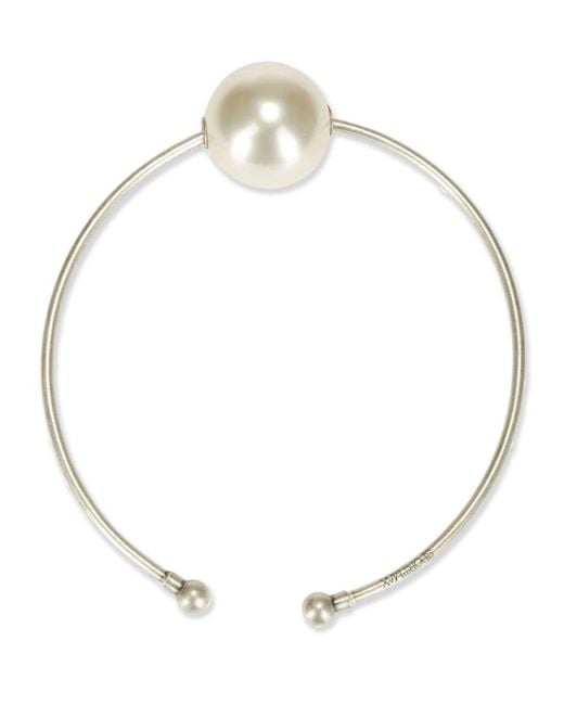 Collier ras-du-cou à perles artificielles Sportmax en coloris White