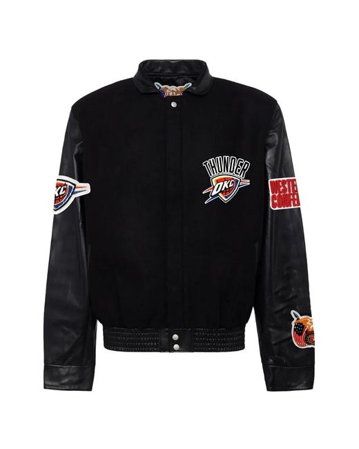 Jeff Hamilton Bomberjack Met Logopatch in het Black voor heren