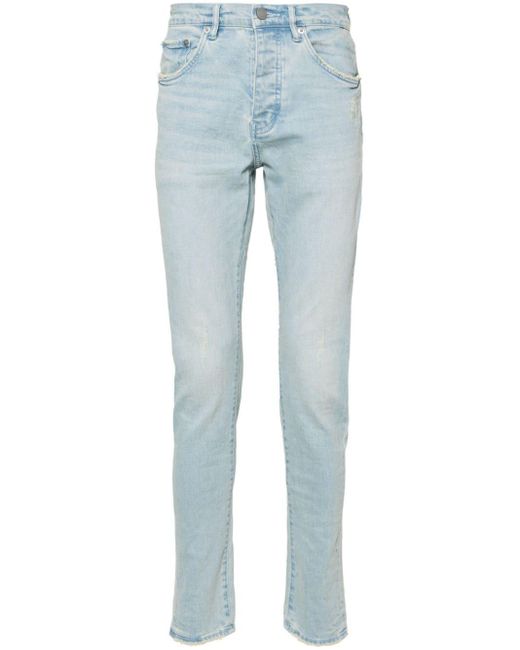 Jeans skinny P001 a vita bassa di Purple Brand in Blue da Uomo