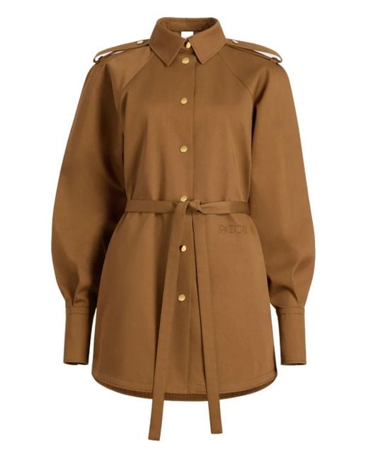 Patou Brown Belted Shirt