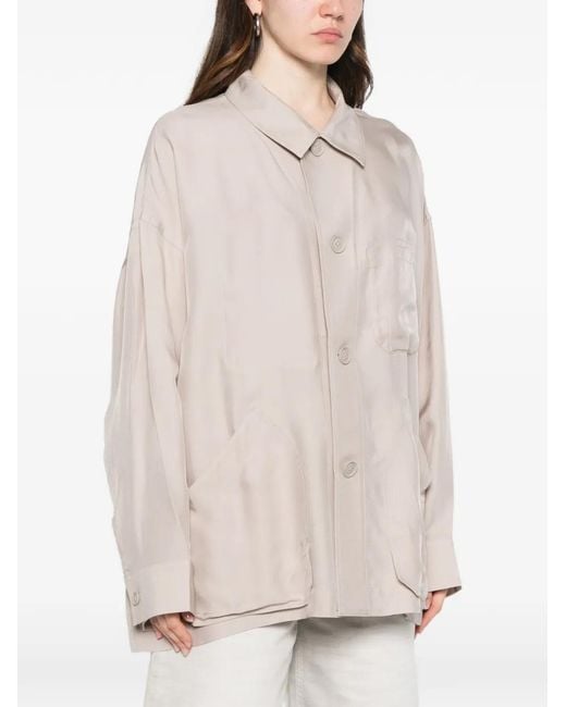 Y-3 White Patch-Pocket Overshirt