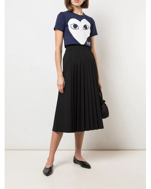 COMME DES GARÇONS PLAY Blue Printed T-Shirt