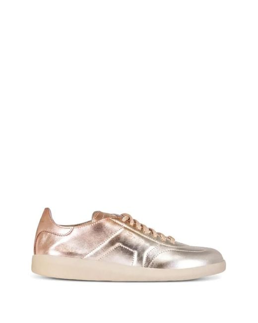 Santoni Metallic-Effect Lace-Up Sneakers