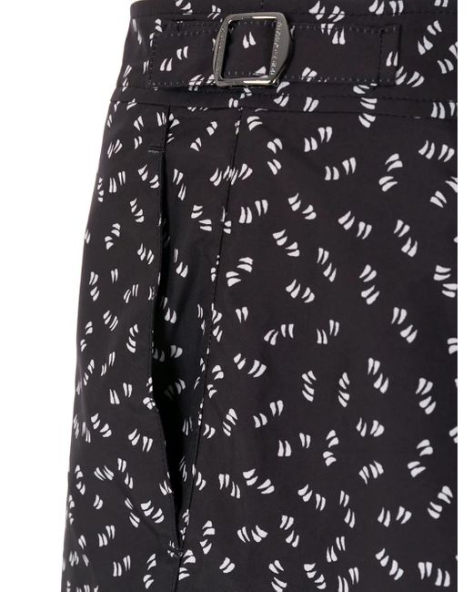 メンズ Dolce & Gabbana プリント トランクス水着 Black
